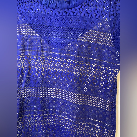 BCBG Maxazria Darlita Deep Royal Blue Lace Sheath Dress Size 10 NWOT - Picture 5 of 9